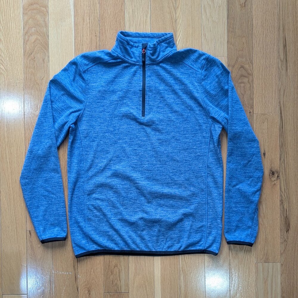Avalanche 1/4 zip pullover, Men's small, Buttery soft blue